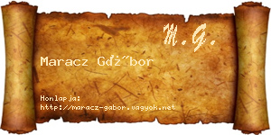 Maracz Gábor névjegykártya